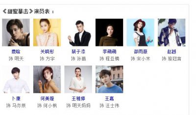 ​电视剧甜蜜演员表，全部演员表(甜甜蜜蜜电视剧演员表)