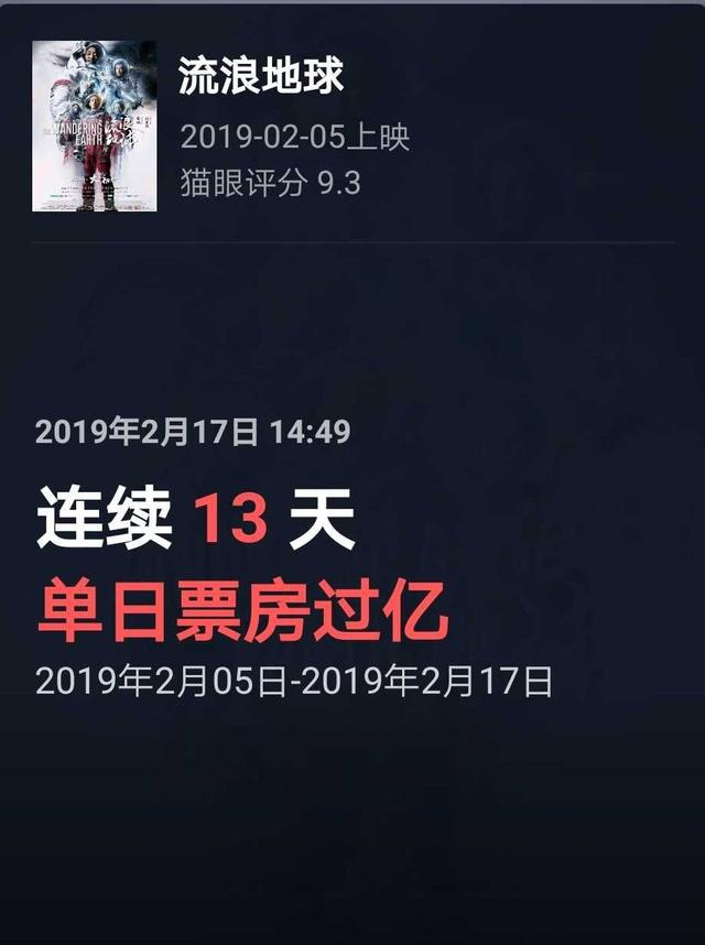 流浪地球的票房对比（流浪地球与战狼2全方位票房对比解析）(27)