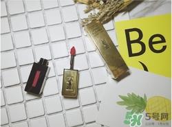 ysl唇釉5号,ysl glossy stain试色