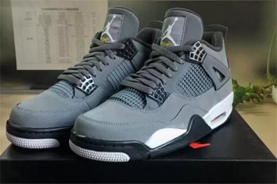 ​aj4 cool grey开箱测评 aj4酷灰复刻开箱实物图
