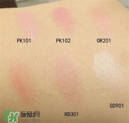 Elegance腮红膏色号 Elegance腮红膏试色