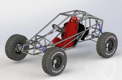 ​KARTCROSS钢管车架模型3D图纸 STEP格式