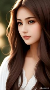 ​栗色头发的现代女生图片