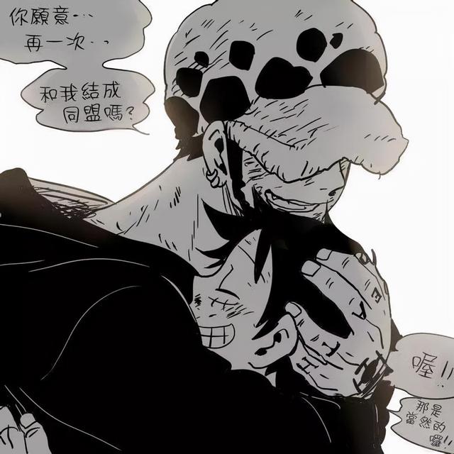 海贼王罗和路飞结盟打哪个四皇（罗会因路飞而死）(9)