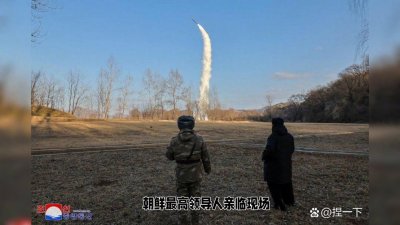 ​朝鲜导弹试射震撼瞬间，军事科技力量震撼！
