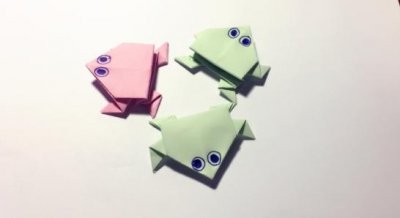 ​子若晰 手工折纸：小青蛙 图文解析教程