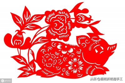 ​肥猪拱门，金猪送福，这些有着吉祥寓意的金猪剪纸美极了