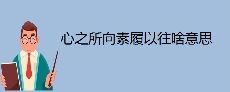 心之所向素履以往的意思,心之所向素履以往可以形容爱情吗